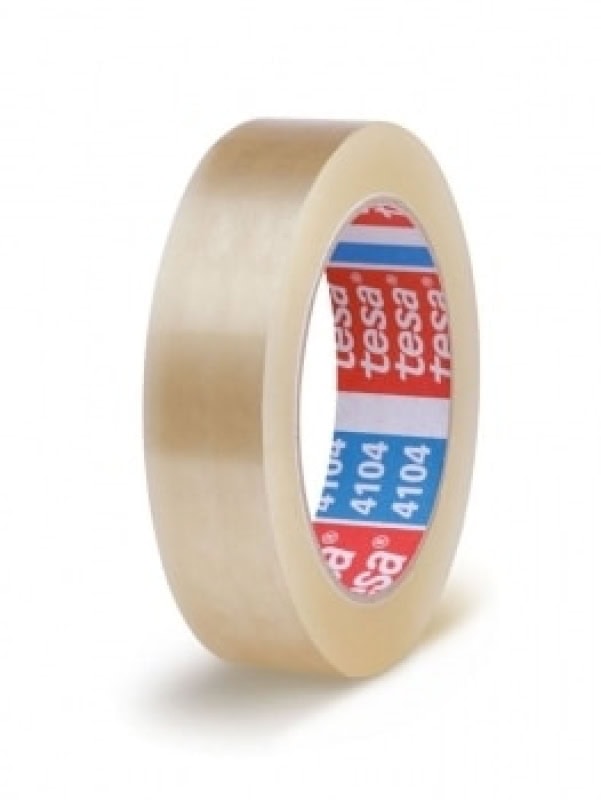 Preview: tesafilm® 4104, 19 mm x 66 m, 0,065 mm, Transparent, PVC Premium Verpackungsklebefilm