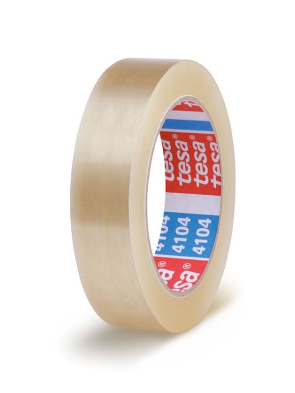 Preview: tesafilm® 4104, 25 mm x 66 m, 0,06 mm, Transparent, PVC Premium Verpackungsklebefilm