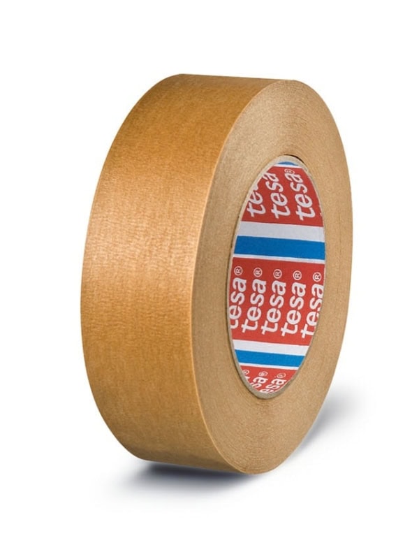 Preview: tesakrepp® 4341, 50 mm x 50 m, 0,19 mm, Hellbraun, PV 0, Papierabdeckband