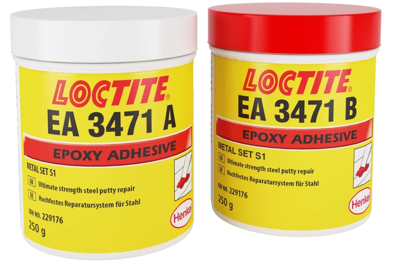 Preview: Henkel™ Loctite® EA 3471 Epoxid-Spachtelmasse, 500 g, Grau, 2K, 229176, Für die Reparatur von Metalloberflächen