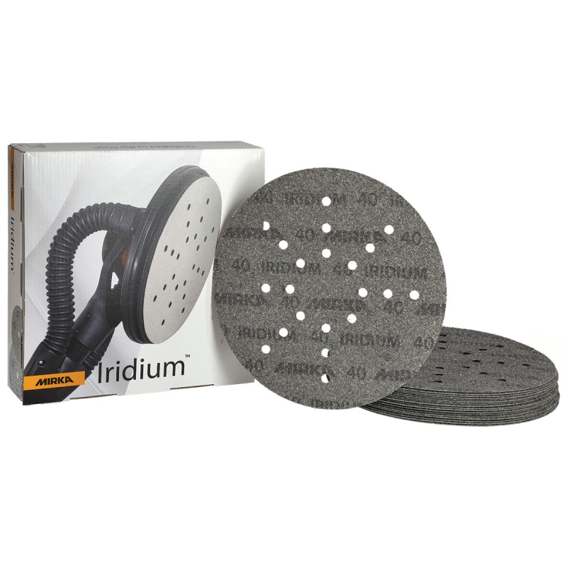 Preview: Mirka® Iridium® 2468002512, Ø 225 mm, P120, Multilochung, Kletthaftend, Schleifscheibe mit Keramik- und Aluminiumkorn
