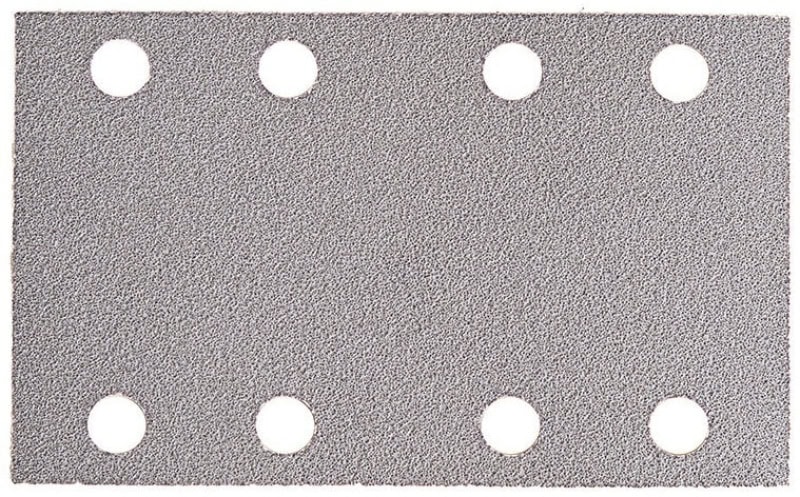 Preview: Mirka® Q.Silver® 3668809980, 81 mm x 133 mm, P80, 8-fach gelocht, Kletthaftend, Schleifstreifen mit Aluminiumkorn