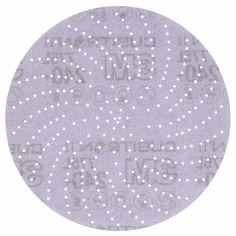 Preview: 3M™ Cubitron™ II Hookit™ 775L 47098, Ø 150 mm, 240+, Multilochung, Kletthaftend, Filmscheibe mit Präzisions-Keramikkorn