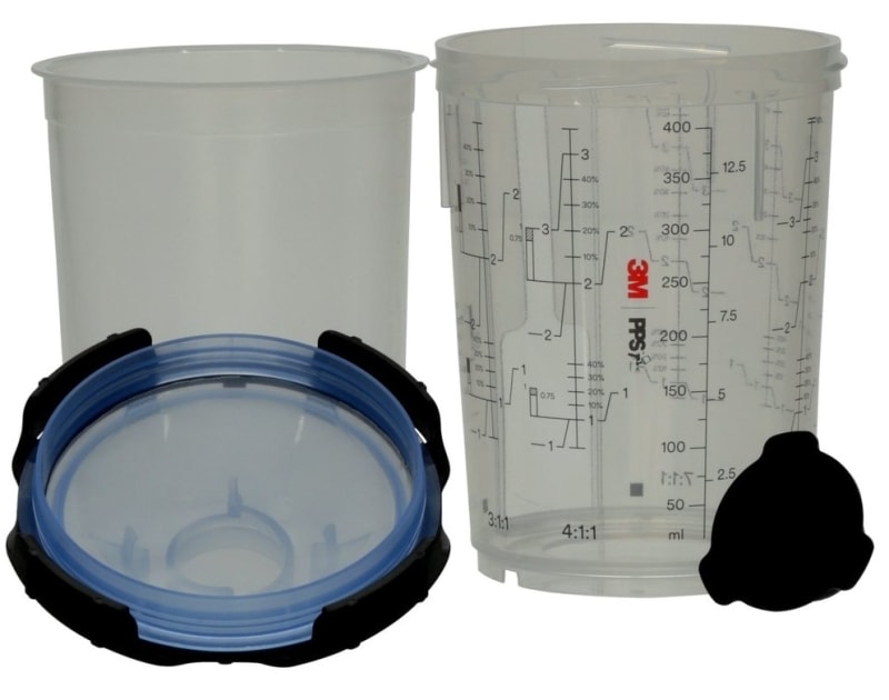 Preview: 3M™ PPS™ Kit 26312, 0,4 Liter, 125 µm, PPS™ 2.0 Mittleres Einweg-Becher Set zum Anmischen/Abmessen oder zum Schützen der Lacke bei Nichtgebrauch