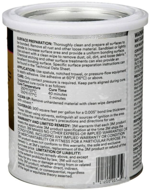 Preview: 3M™ Scotch-Weld™ SW 2214, Regular, 946 ml, Grau, 1-Komponenten-Konstruktionsklebstoff