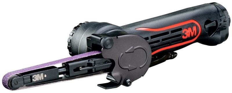 Preview: 3M™ 33573, Druckluft, 10 x 330 mm, Ohne Staubabsaugung, 17.000 U/min, 0,65 PS / 478 Watt, Druckluft Feilenbandmaschine, Beliebt für die Karosserie Reparatur