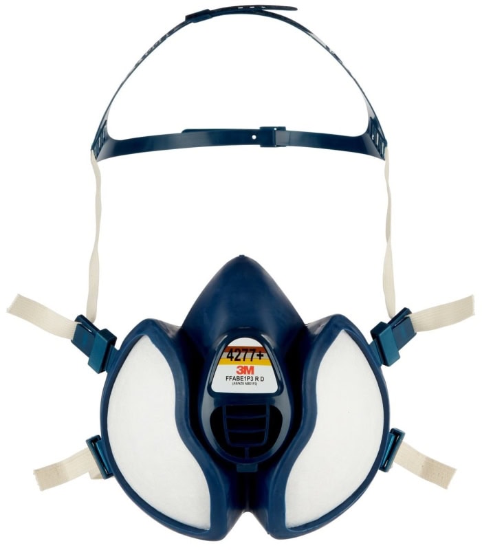 Preview: 3M™ 4277+, Komplett Halbmaske 4277+, FFABE1P3 R D, Wartungsfrei & Gebrauchsfertig, Industriepackung