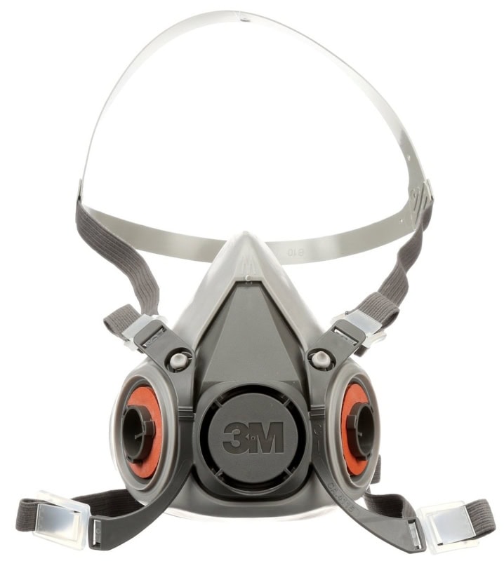 Preview: 3M™ Gasmaske / Halbmaske 6200M, Größe M, Bajonett-Klick Filteranschluss