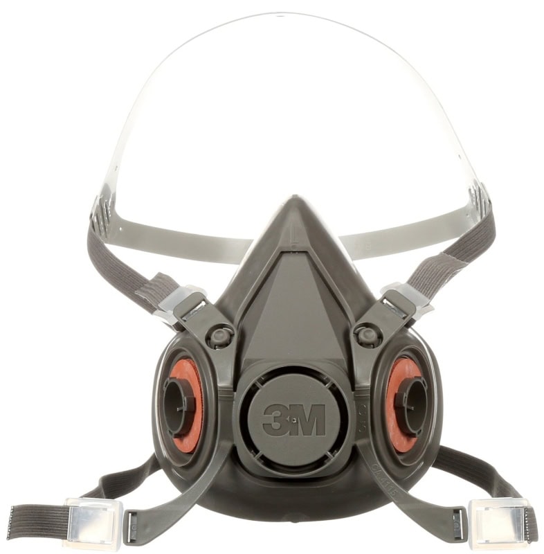 Preview: 3M™ Gasmaske / Halbmaske 6300L, Größe L, Bajonett-Klick Filteranschluss