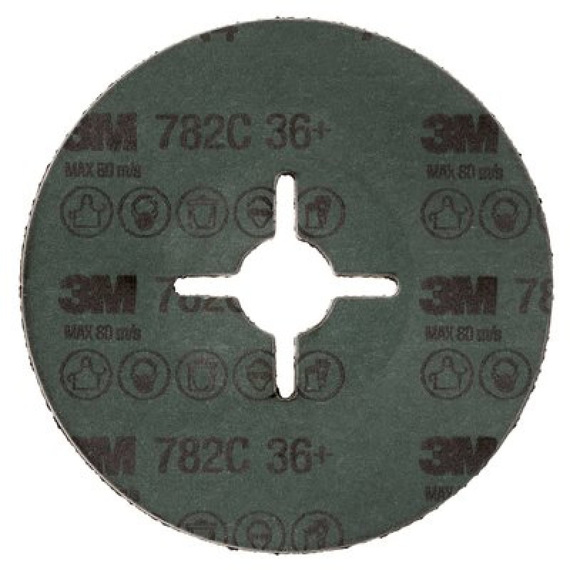 Preview: 3M™ 782C 779913, Ø 125 mm x ø 22,23 mm, 36+, 12.000 U./Min., Fiberscheibe mit Präzisions-Keramikkorn