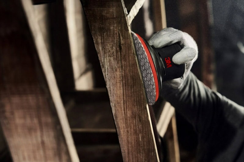 Preview: 3M™ Xtract™ 88948, Druckluft, Ø 125 mm, 9,5 mm Schleifhub, 5/16"-Gewinde, Eigenabsaugung, 0,28 PS / 206 Watt, Integrierte Absaugung für Filterbeutel, Druckluft Exzenterschleifer