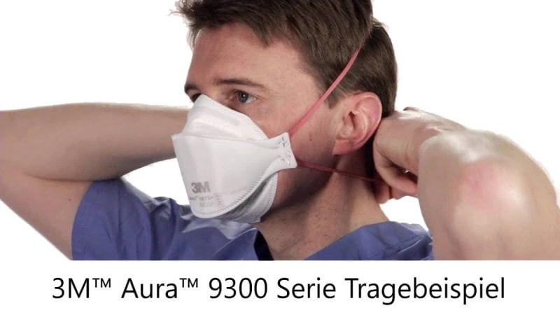 Preview: 3M™ Aura™ Atemschutzmaske 9320+ FFP2 NR D, Industrievariante, Hygienisch einzelverpackt, Lose Industrieware ohne Kartonage, Pandemiemaske