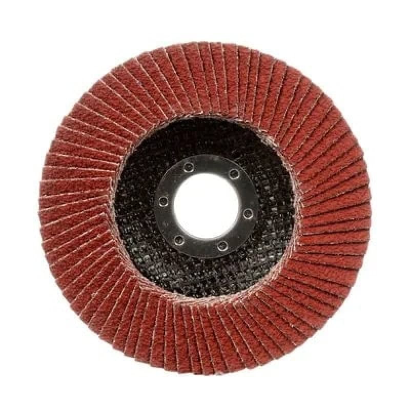Preview: 3M™ Cubitron™ II 967A 65072, Ø 180 mm x ø 22 mm, 40+, 8500 U./Min, Typ 27 Flach, Fächerschleifscheibe mit Präzisions-Keramikkorn, Für Abtragsarbeiten