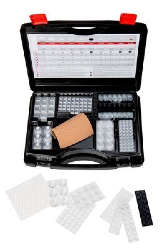 Preview: 3M™ Bumpon™ BUMPON SET 017, Transparent, Schwarz, Hellbraun, Elastikpuffer Set, Koffer mit mehr als 700 Stück