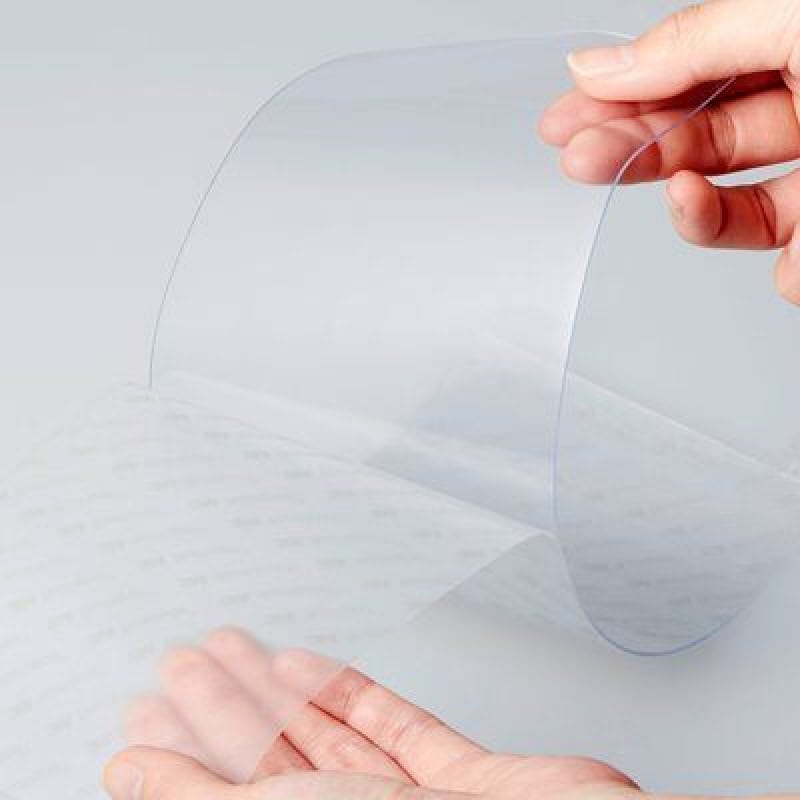 Preview: 3M™ Bumpon™ SJ 5632 T, B: 114 mm, L: 66 m, H: 0,8 mm, Transparent, Rollenware, Elastikpuffer Rollenmaterial mit A-20 Acrylat Klebstoff