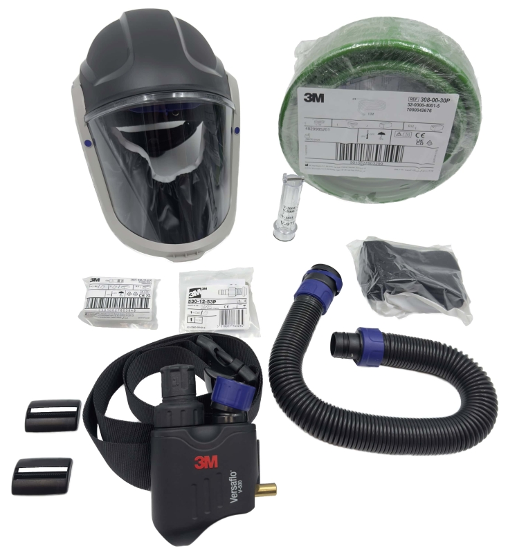 Preview: 3M™ Versaflo™ Druckluftatemschutz Set V-500E-HIK, 4A, Partikel- Gase- & Dämpfeschutz, Druckluft Set für die Schwer Industrie