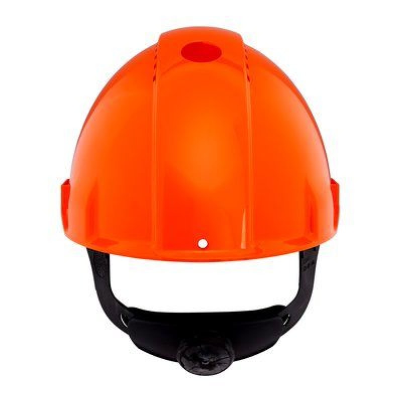 Preview: 3M™ Peltor™ G30NUO, Orange, G3000 Schutzhelm mit Ratschensystem & Leder-Schweißband, Belüftet, Uvicator