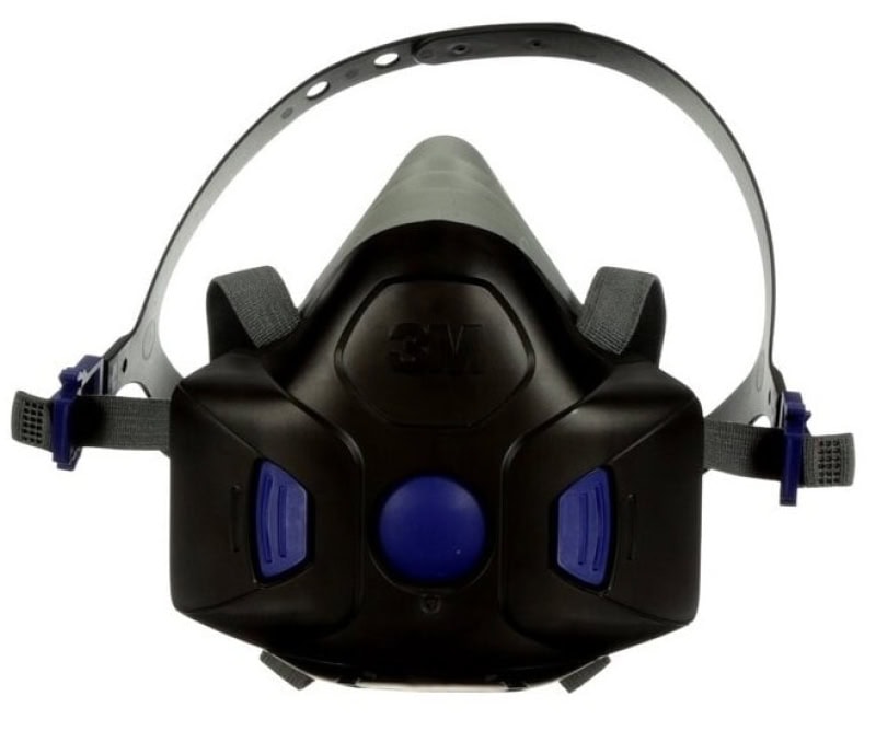 Preview: 3M™ Secure Click™ Gasmaske / Halbmaske HF-803, Größe L, Secure-Click Filteranschluss