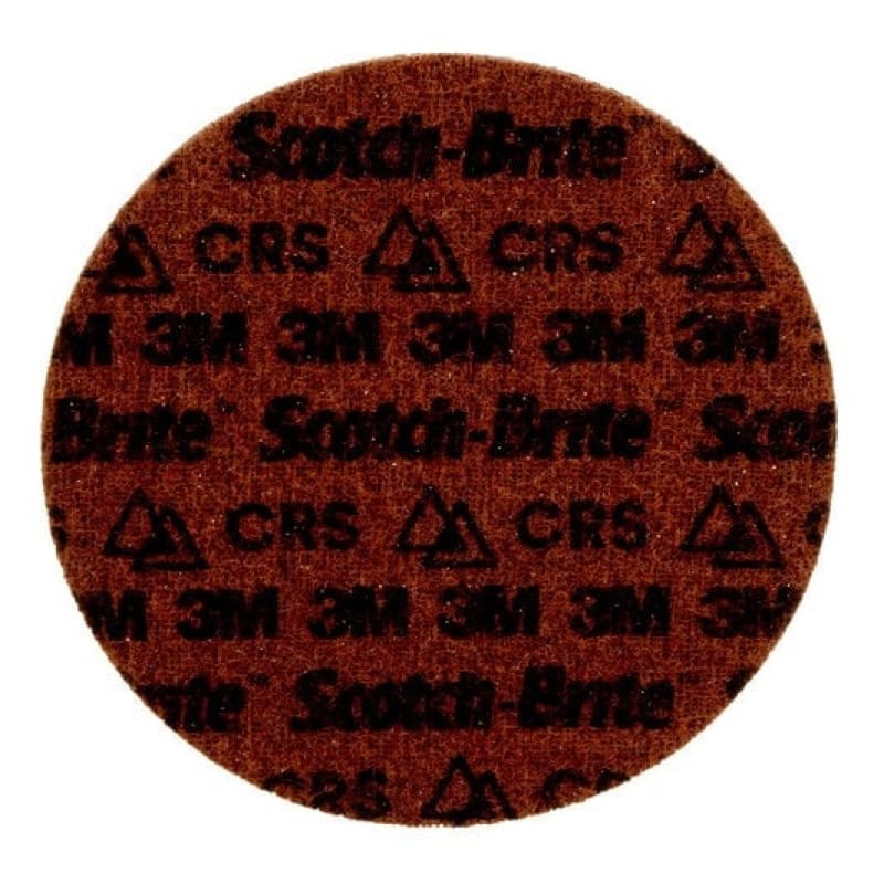 Preview: 3M™ Scotch-Brite™ PN-DH PNDH4275, Ø 125 mm, P150 - 180, K, Coarse, Braun, 12.000 U./Min., Kletthaftend, Präzisions-Vliesscheibe ohne Zentrierloch, Für Abtrags- und Finisharbeiten
