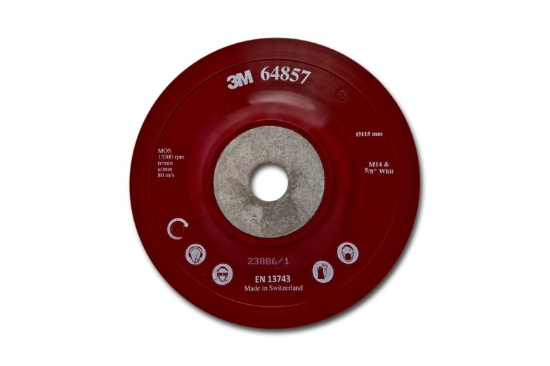 Preview: 3M™ 64857, Ø 115 mm, M14 Gewinde, Flexibel, Glatt, Hochleistungs Fiberscheiben Stützteller, Verwendbar für alle Fiberscheiben