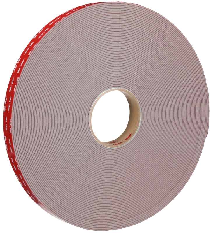 Preview: 3M™ VHB™ MAX-230GF Doppelseitiges Klebeband MAX-230/25/22, 25 mm x 22 m, 2,3 mm, Grau, Folien Abdeckung, Für Seitenpaneele, Halterungen und Verkleidungen in Fahrzeugen, Geräten, Bau- und HVAC-Anwendungen