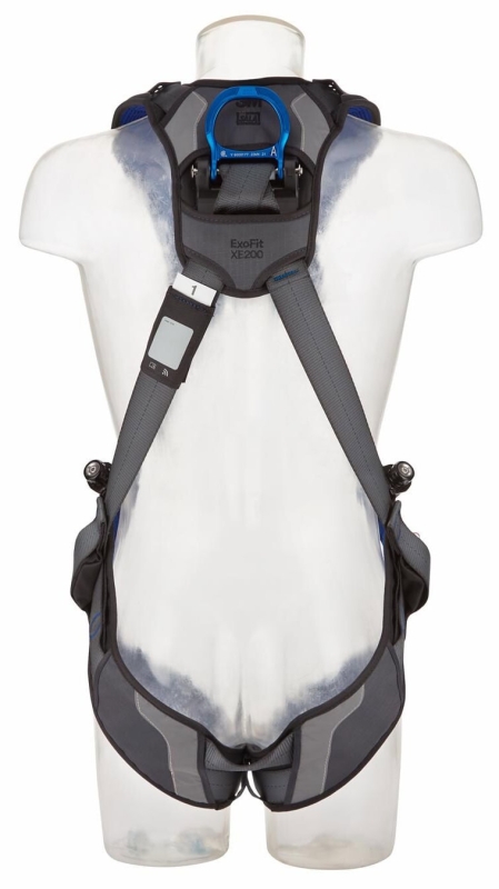 Preview: 3M™ DBI-SALA® Komfort Auffanggurt XE200 1112727, Größe 2, Selbstsichernder Schnellverschluss, 2,25 Kg, Schwarz, X-förmiger Auffanggurt für komfortables Arbeiten in der Höhe