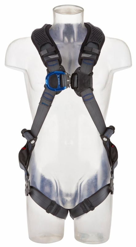 Preview: 3M™ DBI-SALA® Komfort Auffanggurt XE200 1112727, Größe 2, Selbstsichernder Schnellverschluss, 2,25 Kg, Schwarz, X-förmiger Auffanggurt für komfortables Arbeiten in der Höhe