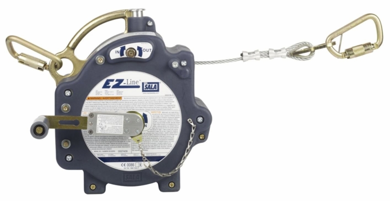Preview: 3M™ DBI-SALA® EZ-Line™ Aufrollbares Horizontales Drahtseilsicherungssystem 7605061, Länge: 18,3 m, 14,96 Kg, Temporäres horizontales Anschlagsystem mit integriertem Seilaufroller