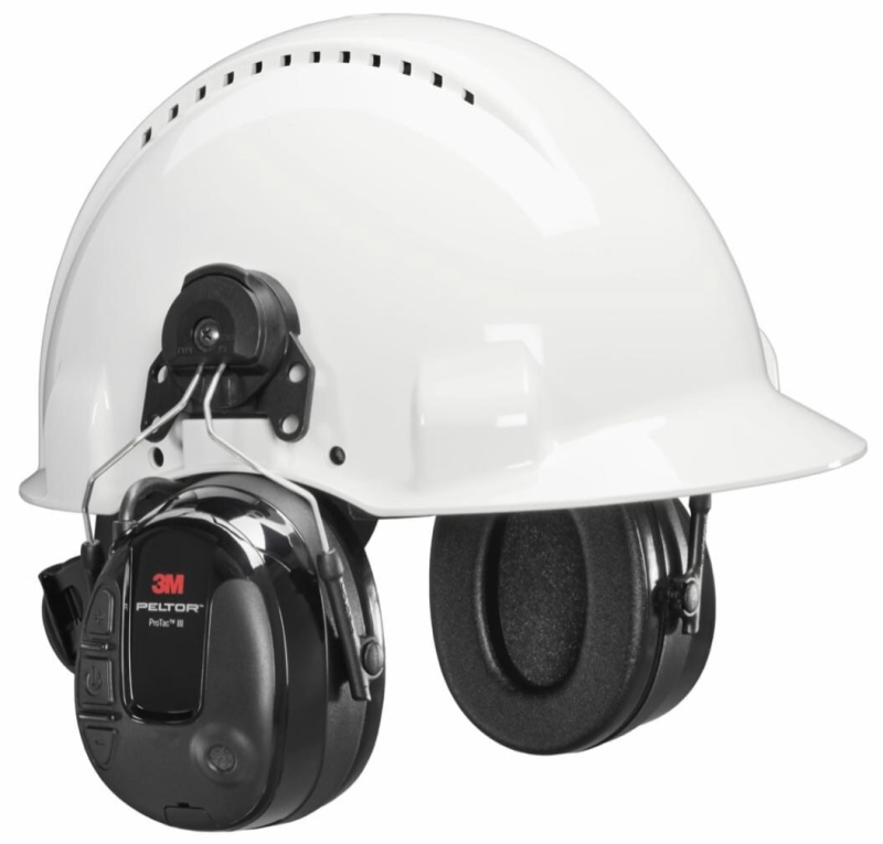 Preview: 3M™ PELTOR™ ProTac™ III, SNR = 31 dB, Schwarz, Elektronischer Kapselgehörschutz mit Helmbefestigung