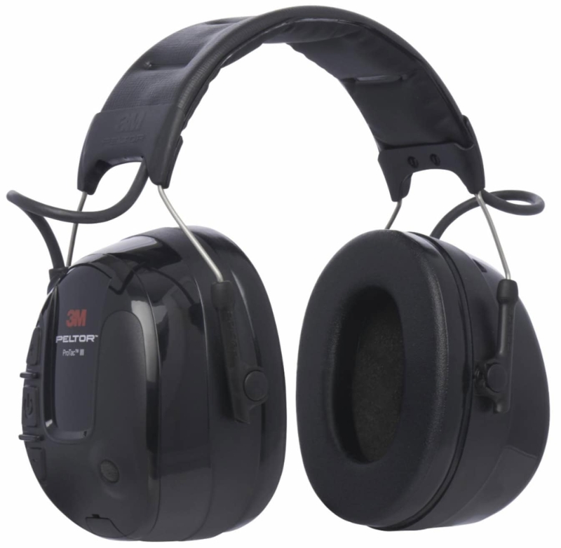 Preview: 3M™ PELTOR™ ProTac™ III, SNR = 32 dB, Schwarz, Elektronischer Kapselgehörschutz mit Kopfbügel