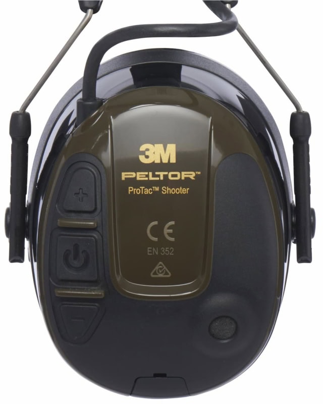 Preview: 3M™ PELTOR™ ProTac™ Elektronischer Gehörschutz für Schützen MT13H223A, Kopfbügel, SNR = 32 dB / HML = 34/29/22 dB, Grün / Schwarz, Kopfhörer Funktion, Aktiver Kapselgehörschutz für den Einsatz auf dem Schießstand