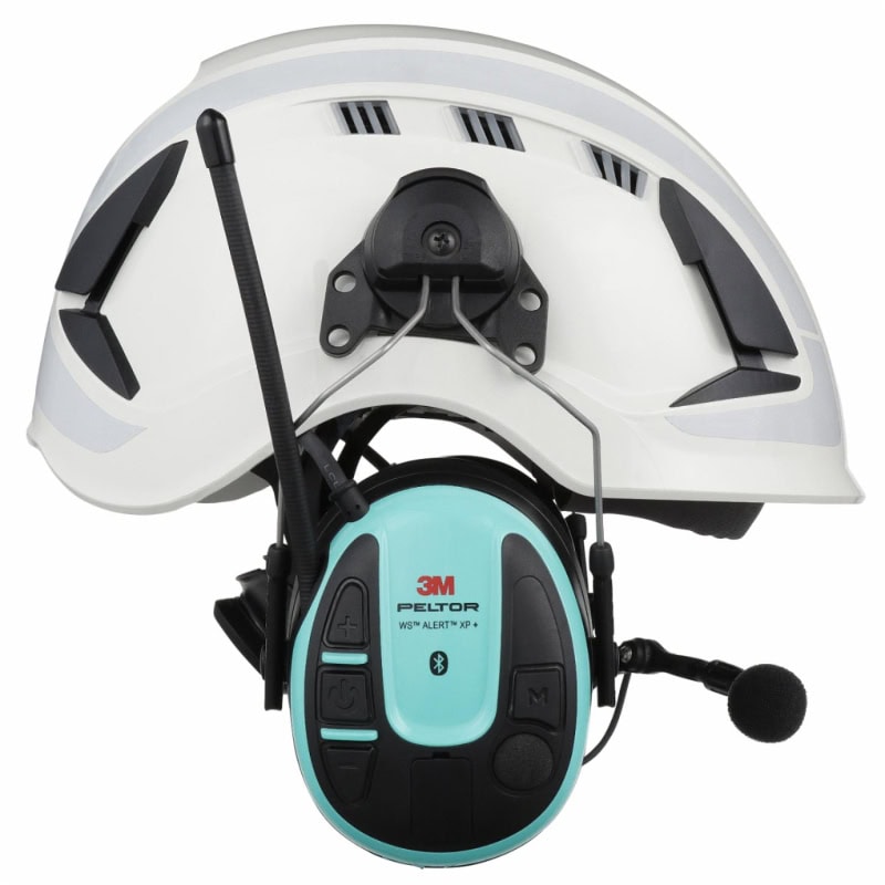 Preview: 3M™ PELTOR™ WS™ ALERT™ Gehörschutz Radio Headset XP+ MRX21P3E2WS7, Helmbefestigung, SNR = 30,4 dB, Türkis / Schwarz, Elektronischer Kommunikations Kapselgehörschutz für den dauerhaften Einsatz