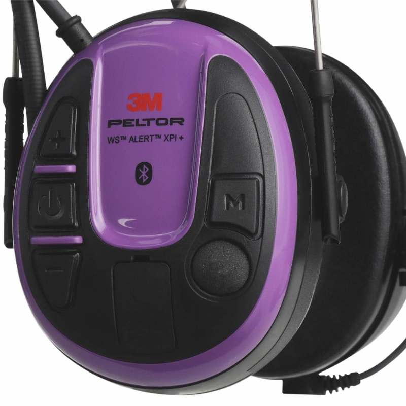 Preview: 3M™ PELTOR™ WS™ ALERT™ Gehörschutz Radio Headset XPI+ MRX21AWS7, Kopfbügel, SNR = 31 dB, Violett / Schwarz, Elektronischer Kommunikations Kapselgehörschutz für den dauerhaften Einsatz