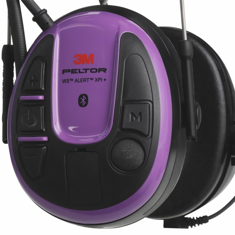 Preview: 3M™ PELTOR™ WS™ ALERT™ Gehörschutz Radio Headset XPI+ MRX21P3EWS7, Helmbefestigung, SNR = 30,4 dB, Violett / Schwarz, Elektronischer Kommunikations Kapselgehörschutz für den dauerhaften Einsatz
