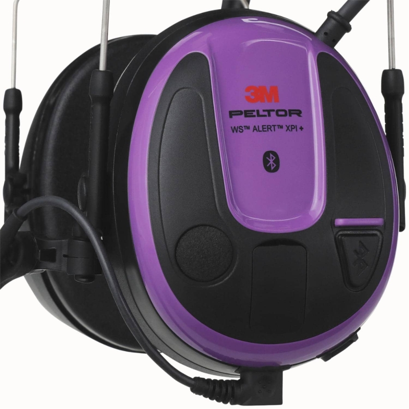 Preview: 3M™ PELTOR™ WS™ ALERT™ Gehörschutz Radio Headset XPI+ MRX21P3EWS7, Helmbefestigung, SNR = 30,4 dB, Violett / Schwarz, Elektronischer Kommunikations Kapselgehörschutz für den dauerhaften Einsatz