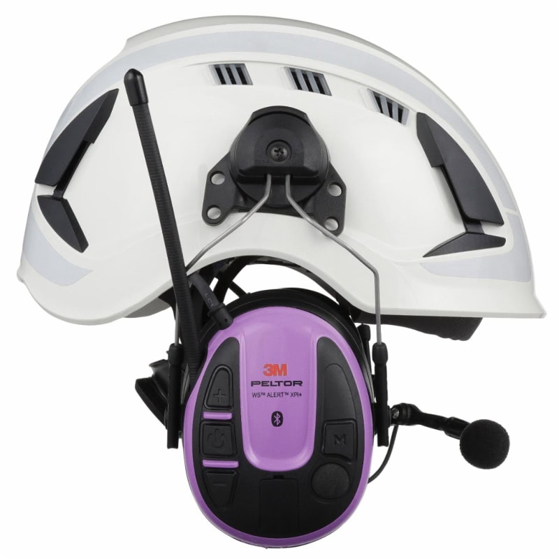 Preview: 3M™ PELTOR™ WS™ ALERT™ Gehörschutz Radio Headset XPI+ MRX21P3EWS7, Helmbefestigung, SNR = 30,4 dB, Violett / Schwarz, Elektronischer Kommunikations Kapselgehörschutz für den dauerhaften Einsatz