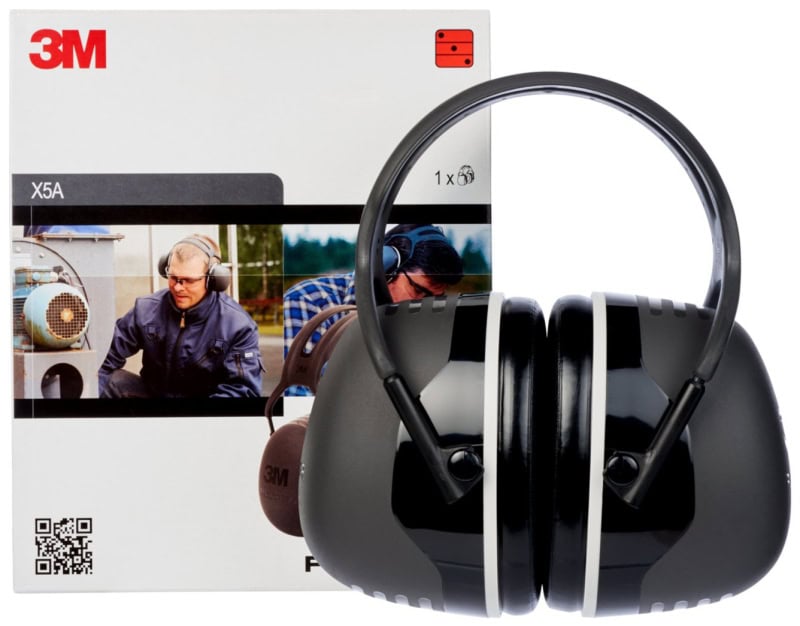 Preview: 3M™ PELTOR™ X5A, SNR = 37 dB, Schwarz, Kapselgehörschutz für extrem laute Arbeitsumgebungen