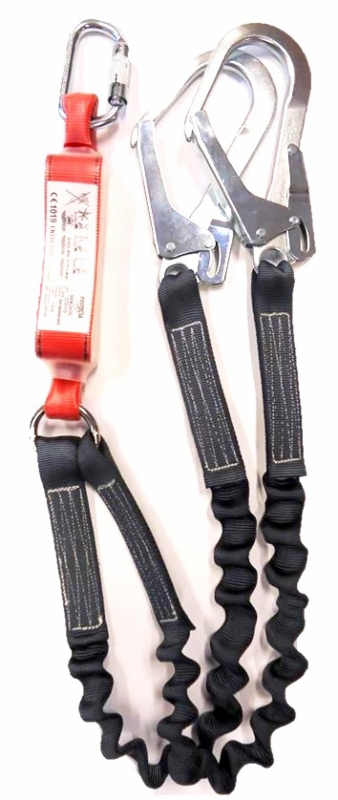 Preview: 3M™ Protecta® Sanchoc™ Falldämpfendes Verbindungsmittel 1260321, elastisches Gurtband, Doppelstrang, 1.55 m Y, Zur Kombination mit einem 3M Auffanggurt