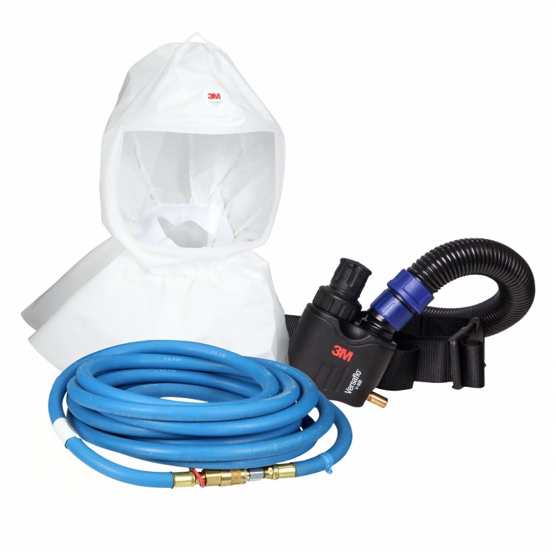 Preview: 3M™ Versaflo™ Druckluftatemschutz Set V-500E-PHK, 4A, Partikel- Gase- & Dämpfeschutz, Kopfhauben Kit für Lackierarbeiten