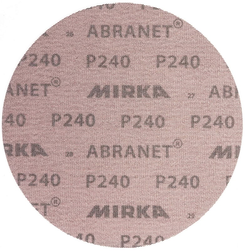 Preview: Mirka® Abranet 5425205041, Ø 200 mm, P400, Gitternetz, Kletthaftend, PA Gitternetz Schleifscheibe mit Aluminiumoxidkorn