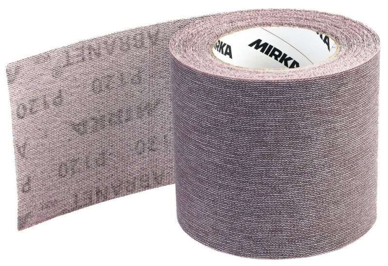 Preview: Mirka® Abranet 545BY001803R, 115 mm x 10 m, P80, Gitternetz, Kletthaftend, PA Gitternetz Schleifrollen mit Aluminiumkorn