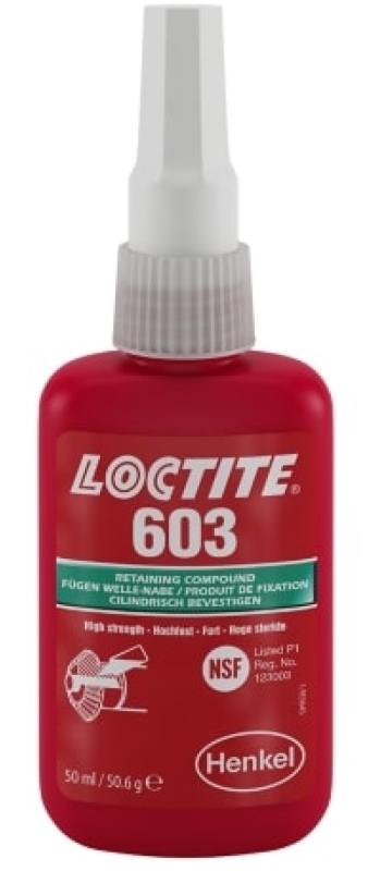 Preview: Henkel™ Loctite® 603 Fügeklebstoff, 50 ml, Grün, Für Anwendungen auf unreinen Oberflächen