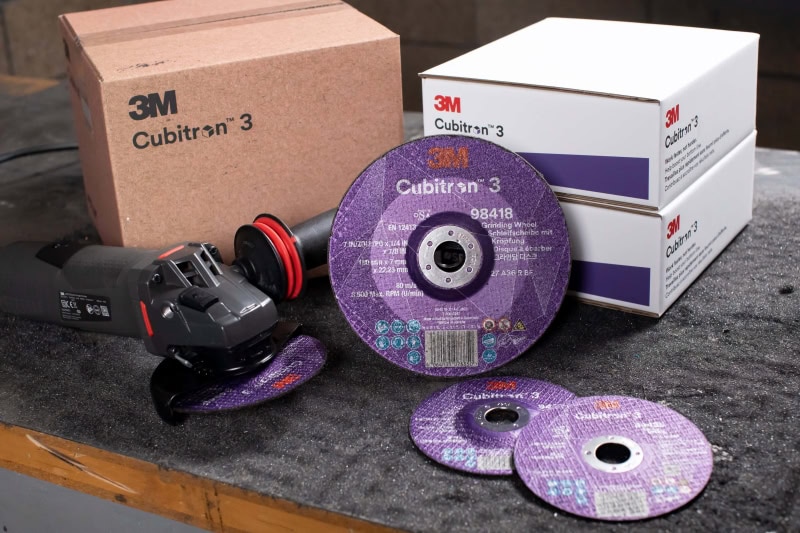 Preview: 3M™ Cubitron™ 3 Schruppscheibe 43616, Ø 125 mm x 7,0 mm, ø 22 mm, 36+, 12.250 U./Min., Typ 27 Gekröpft, Präzisions-Keramikkorn, Speziell zum Ausfugen