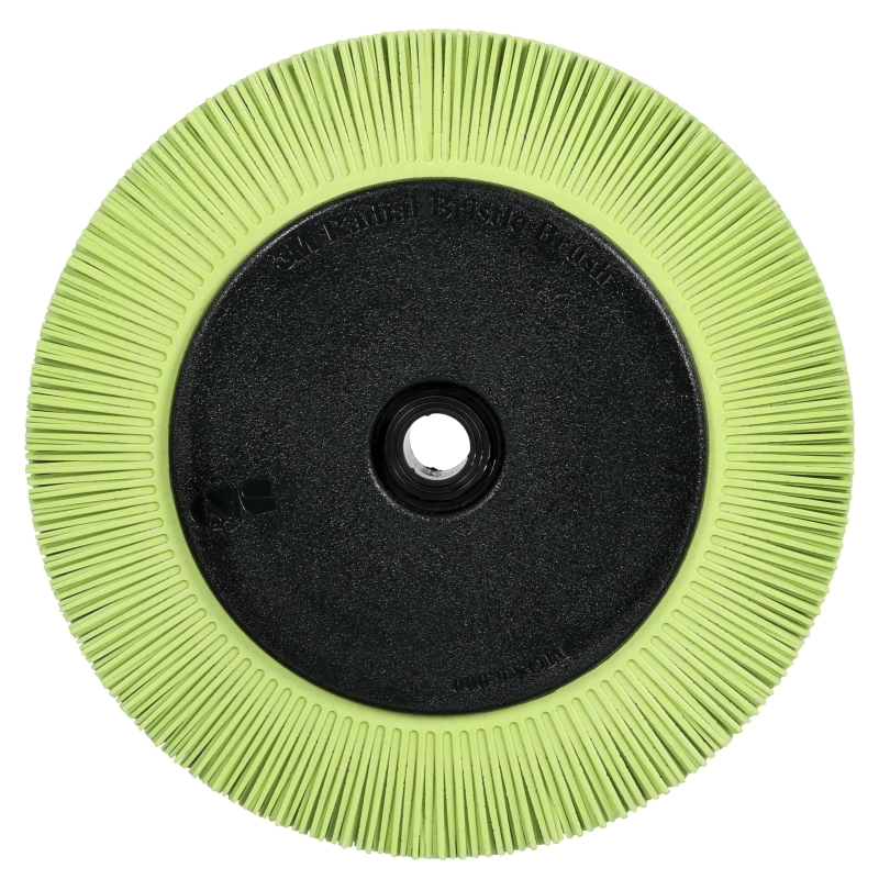 Preview: 3M™ Scotch-Brite™ Präzisions Radialborstenbürste Einzelsegmente PN-RB 7100374712, Ø 200 mm x ø 32 mm, Breite: 25 mm, 50+, Typ S (Gerade Borsten), Mit Flansch, Grün, 6.000 U./Min., Für Reinigungs- und Entgratungsarbeiten