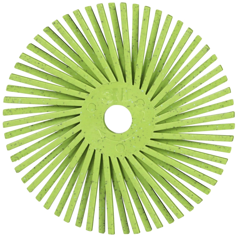 Preview: 3M™ Scotch-Brite™ Präzisions Radialborstenbürste PN-RB 7100374835, Ø 75 mm x ø 10 mm, 50+, Typ A (Schräge Borsten), Grün, 20.000 U./Min., Für Reinigungs- und Entgratungsarbeiten