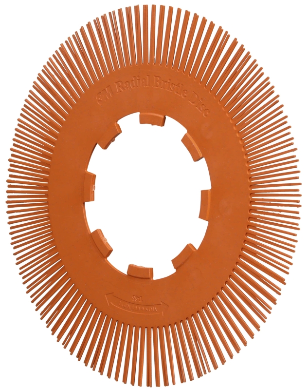 Preview: 3M™ Scotch-Brite™ Präzisions Radialborstenbürste Einzelsegmente PN-RB 7100374923, Ø 200 mm, 80+, Typ S (Gerade Borsten), Ohne Adapter, Orange, 6.000 U./Min., Für Reinigungs- und Entgratungsarbeiten