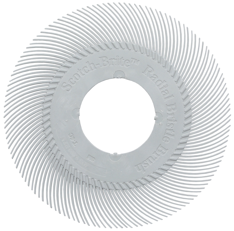 Preview: 3M™ Scotch-Brite™ Präzisions Radialborstenbürste Einzelsegmente PN-RB 7100374924, Ø 194 mm, 120+, Typ C (Gebogene Borsten), Ohne Adapter, Grau, 6.000 U./Min., Für Reinigungs- und Entgratungsarbeiten