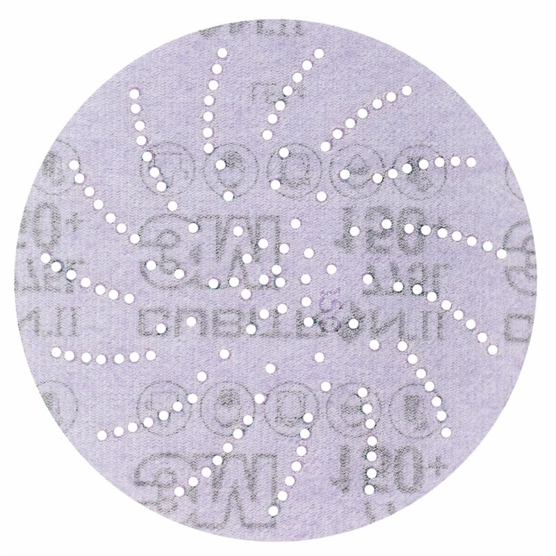 Preview: 3M™ Cubitron™ II Hookit™ 775L 64259, Ø 150 mm, 150+, Multilochung, Kletthaftend, Filmscheibe mit Präzisions-Keramikkorn