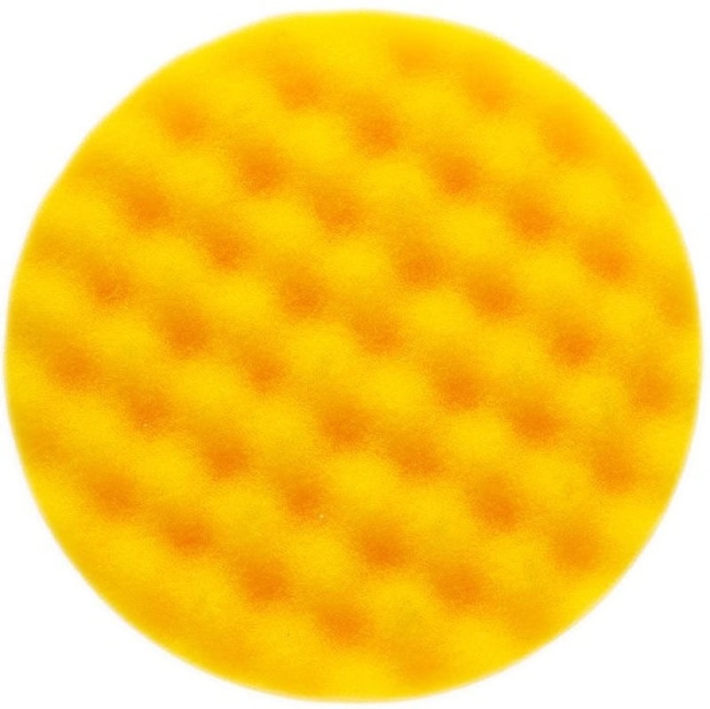 Preview: Mirka® Golden Finish 7993418521, Pad 1, Ø 77 mm, Gelb, Gewaffelt, Schaumstoffpad, Für Finish- und Polierarbeiten