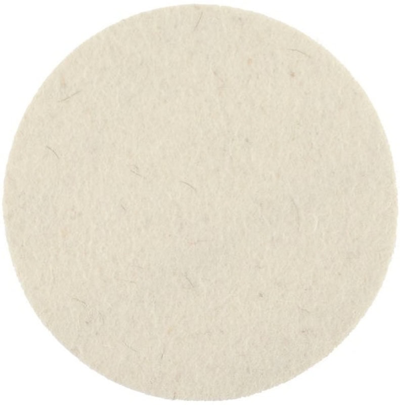 Preview: Mirka® Polierfilz Pad 7996007711, 77 mm x 6 mm, Weiss, Polierpad, Für Finish- und Polierarbeiten